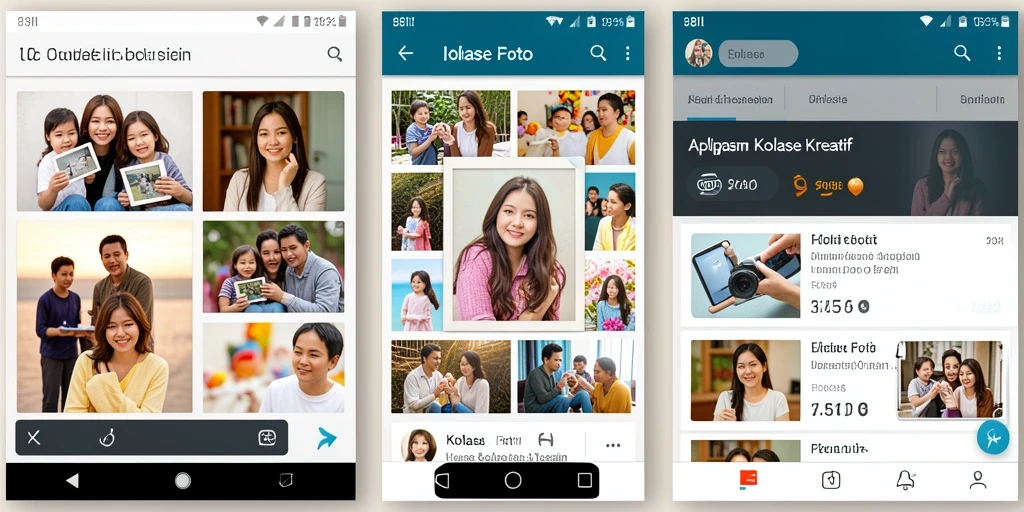 Antarmuka 8II untuk membuat kolase foto yang kreatif dan menarik.