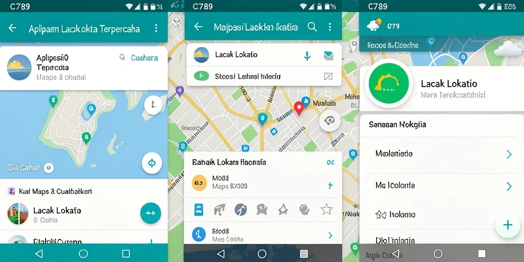 Tampilan antarmuka C789 dengan fitur Lacak Lokasi yang informatif.