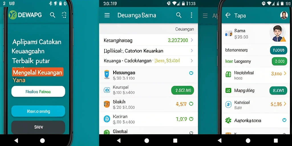 Tampilan antarmuka DEWAPG yang ramah pengguna untuk Catatan Keuangan.