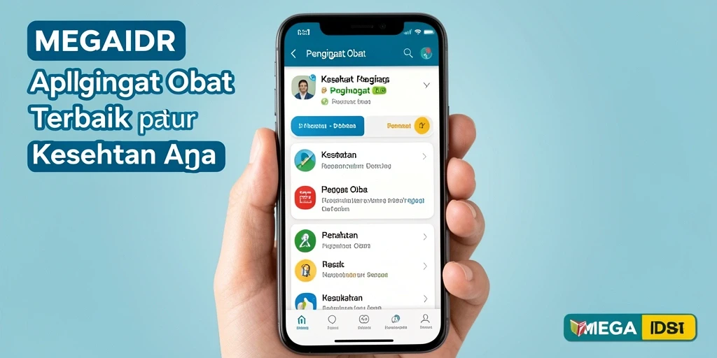 Antarmuka sederhana MEGAIDR untuk pengingat obat harian.