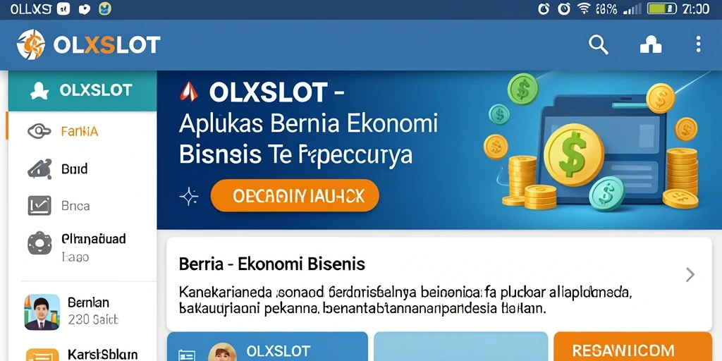 Tampilan antarmuka aplikasi OLXSLOT yang informatif dan mudah digunakan.