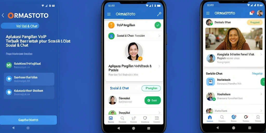 Screenshot antarmuka ORMASTOTO menampilkan panggilan VoIP yang sedang berlangsung.