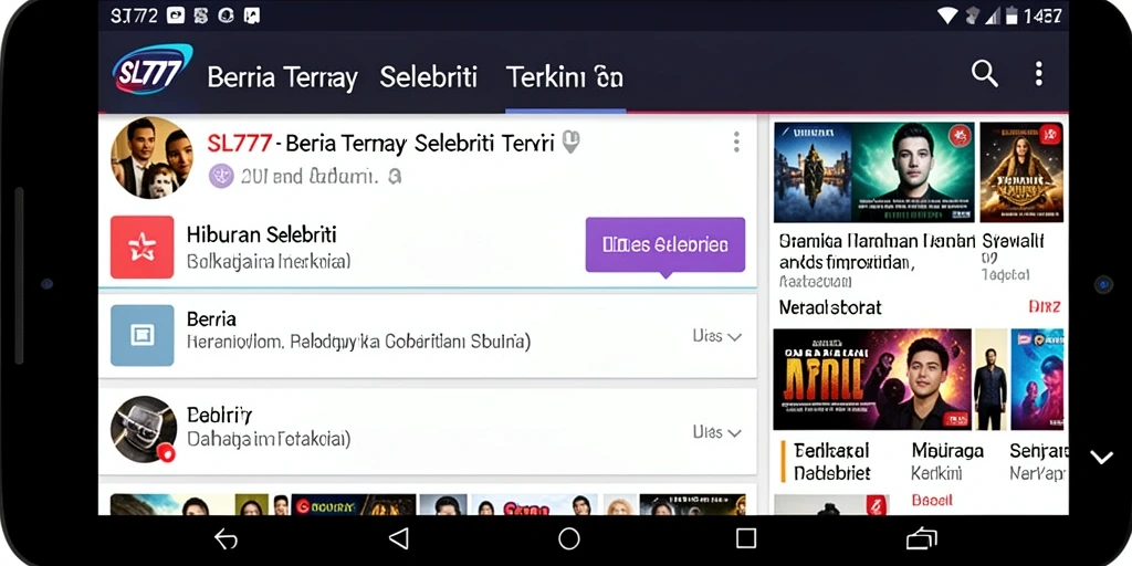 Tampilan antarmuka SL777 yang menarik dan informatif.