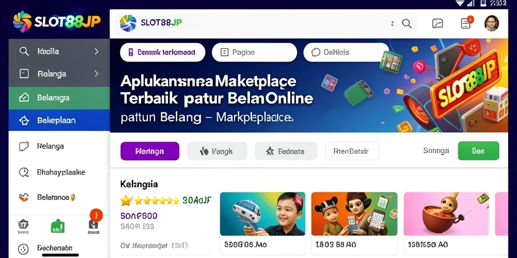 Antarmuka SLOT88JP yang memudahkan navigasi belanja online.
